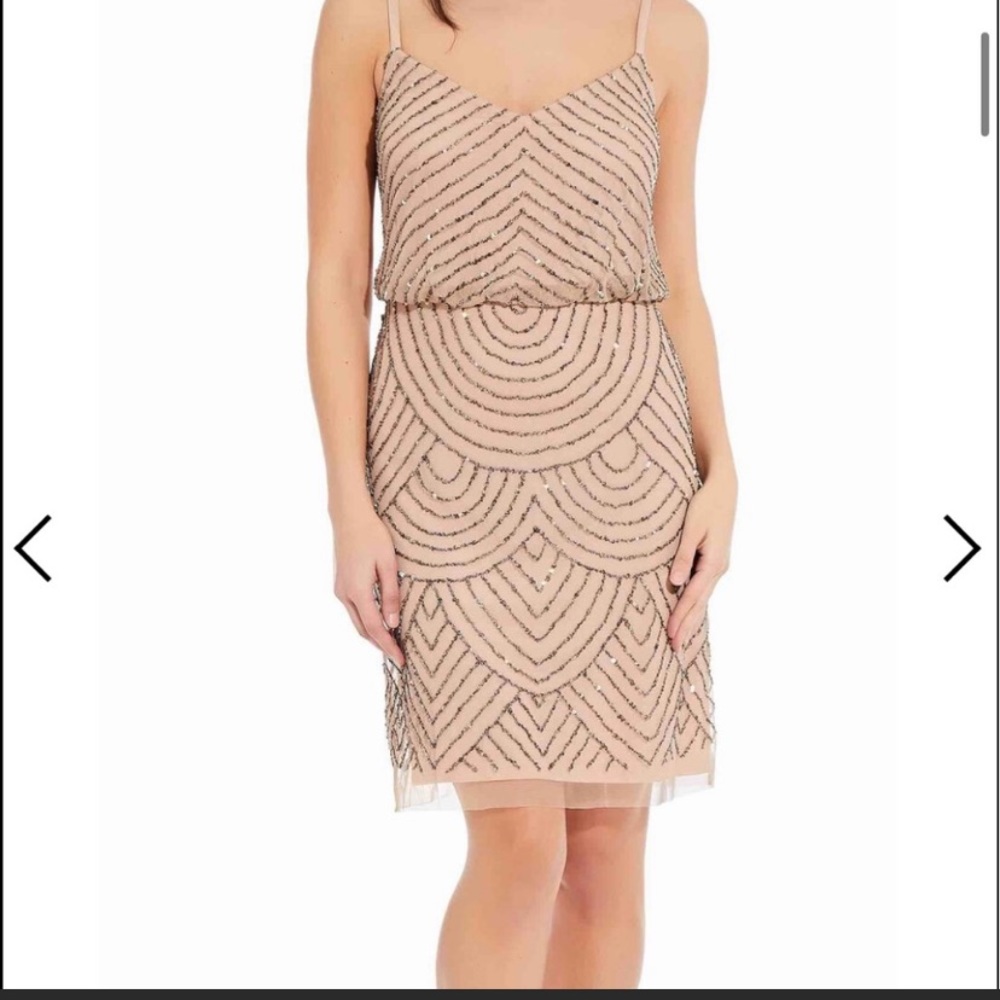 Adrianna Papell beaded sleeveless blouson dress ✨ - Picture 13 of 14